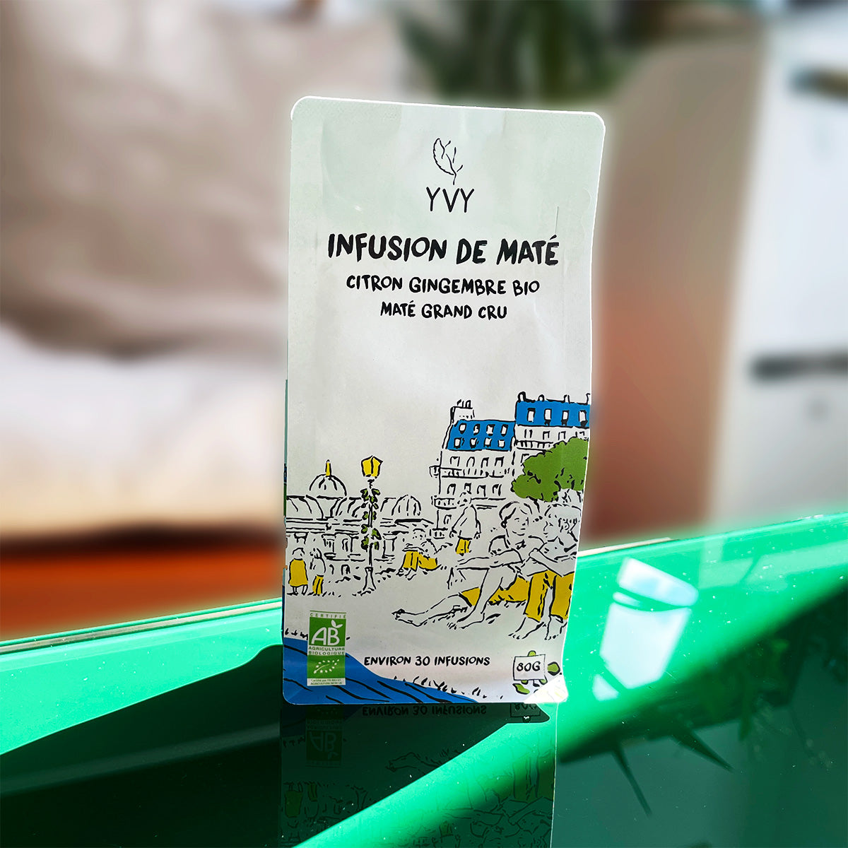 thé maté citron gingembre infusion yvy