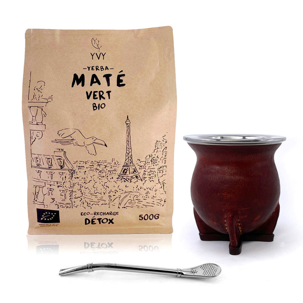 kit maté artisanal calebasse camionero