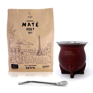 kit maté artisanal calebasse camionero