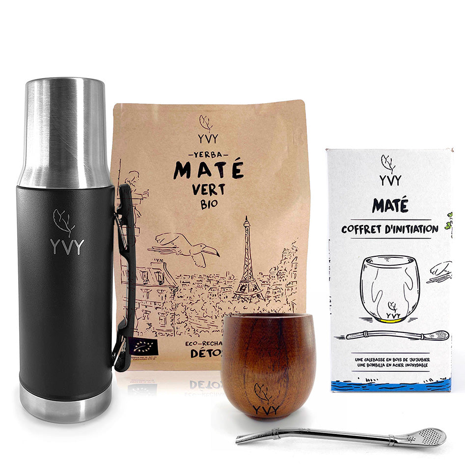 kit mate découverte traditionnel et thermos à maté