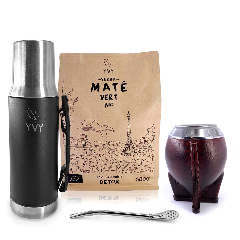 kit mate torpedo traditionnel et thermos à maté