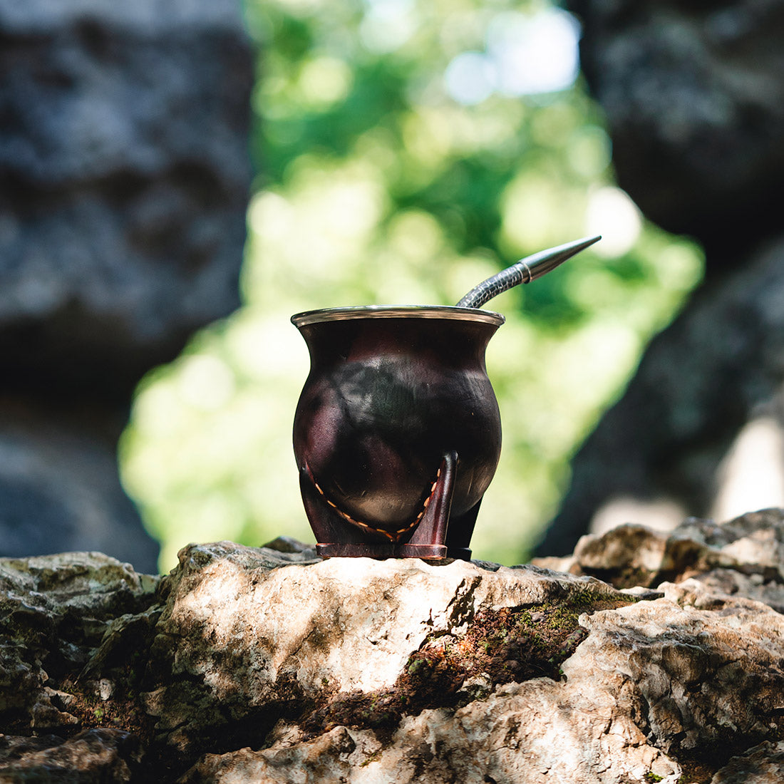 kit à maté camionero alpaca gravé yvy maté