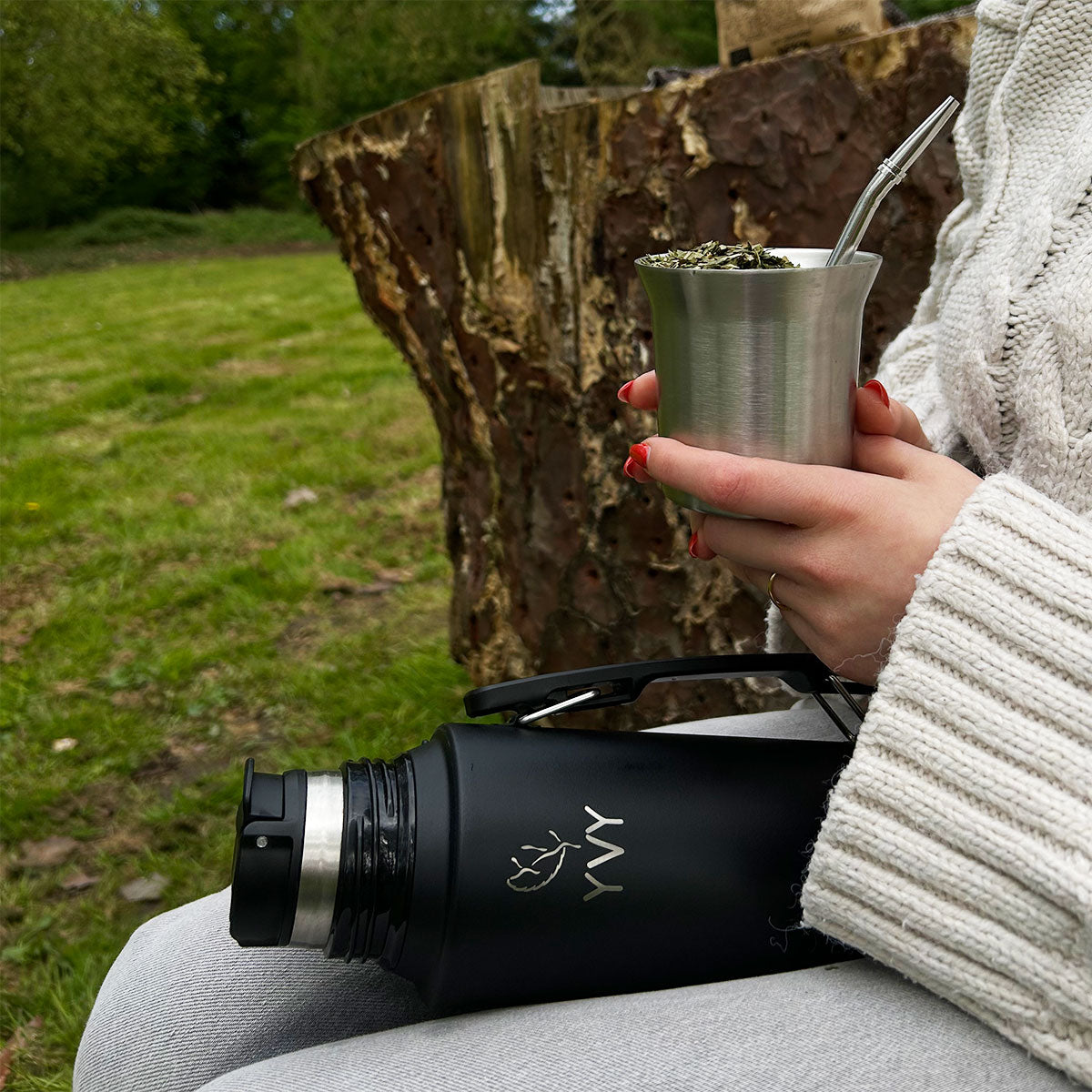 calebasse inox et thermos maté yvy tempera