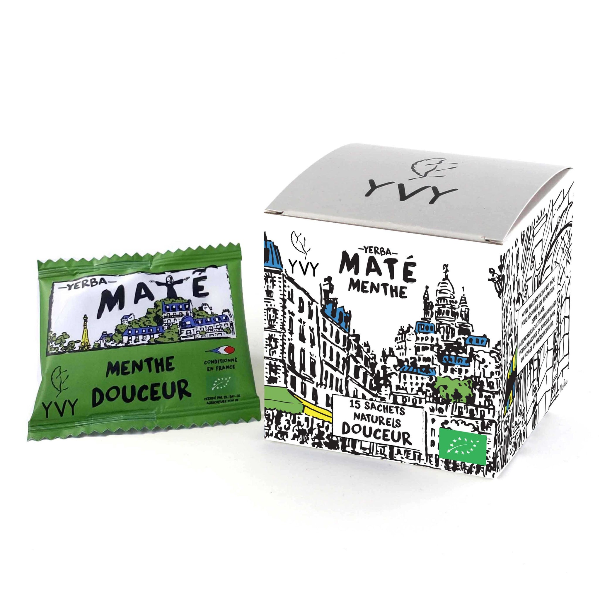yerba maté menthe sachet biodegradable yvymate
