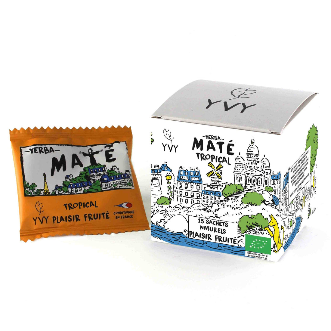 mate sachet infusette biodegradable yerba maté bio tropical yvy mate