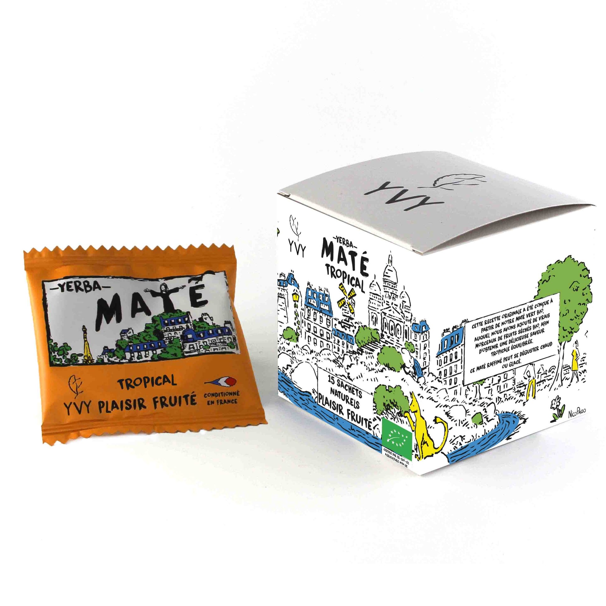 maté sachet infusette biodegradable yerba mate bio tropical yvy mate