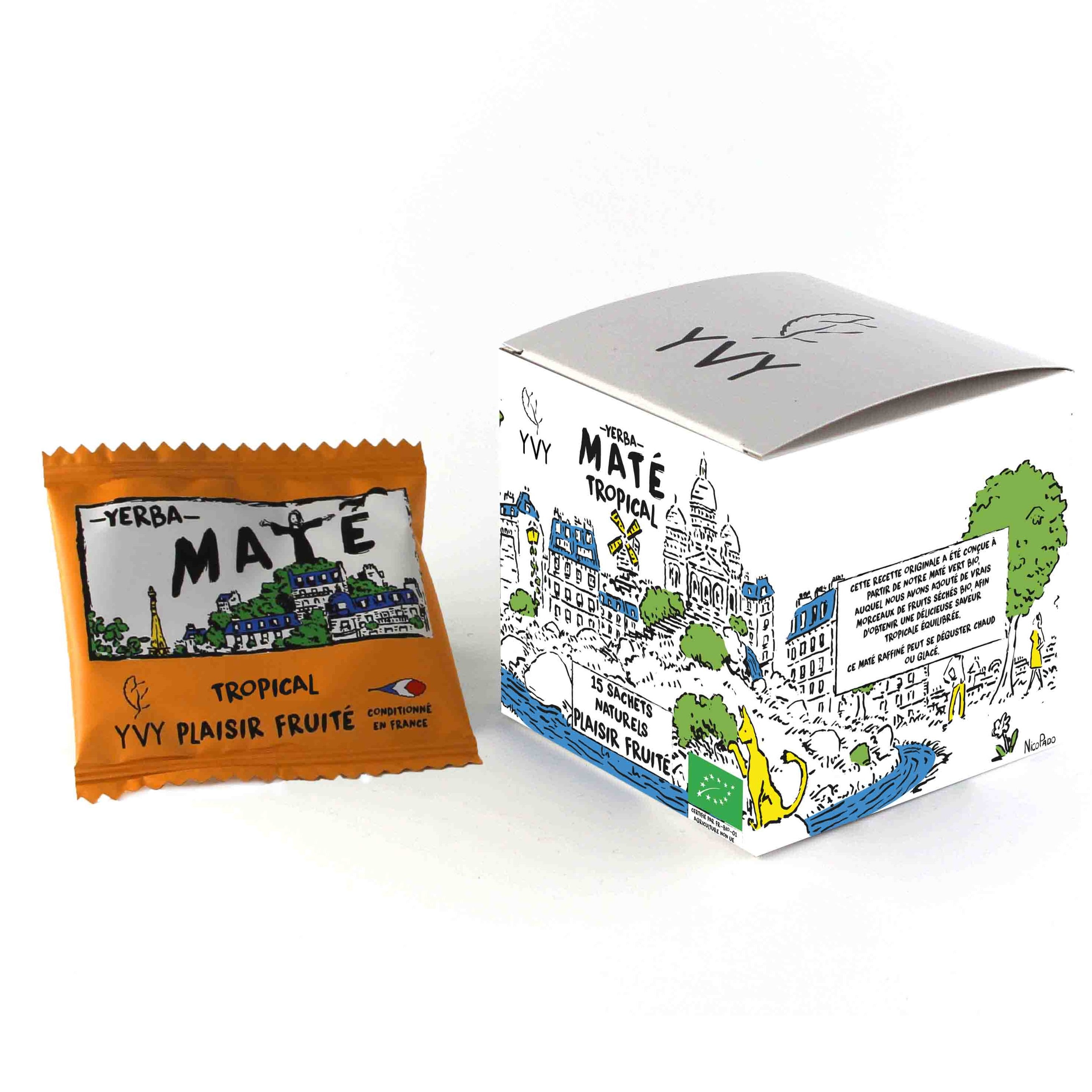 maté sachet infusette biodegradable yerba mate bio tropical yvy mate