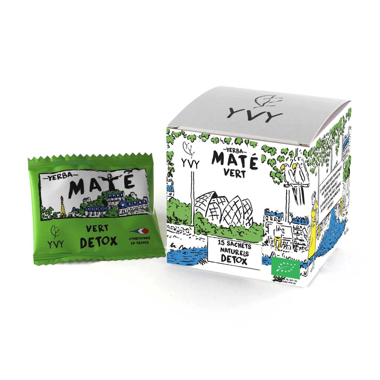 maté sachet infusette biodegradable yerba maté vert bio yvy mate