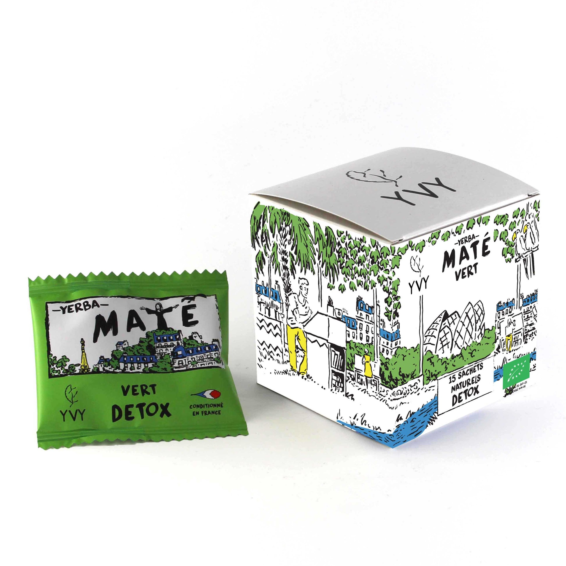 maté sachet infusette biodegradable yerba mate vert bio yvy mate