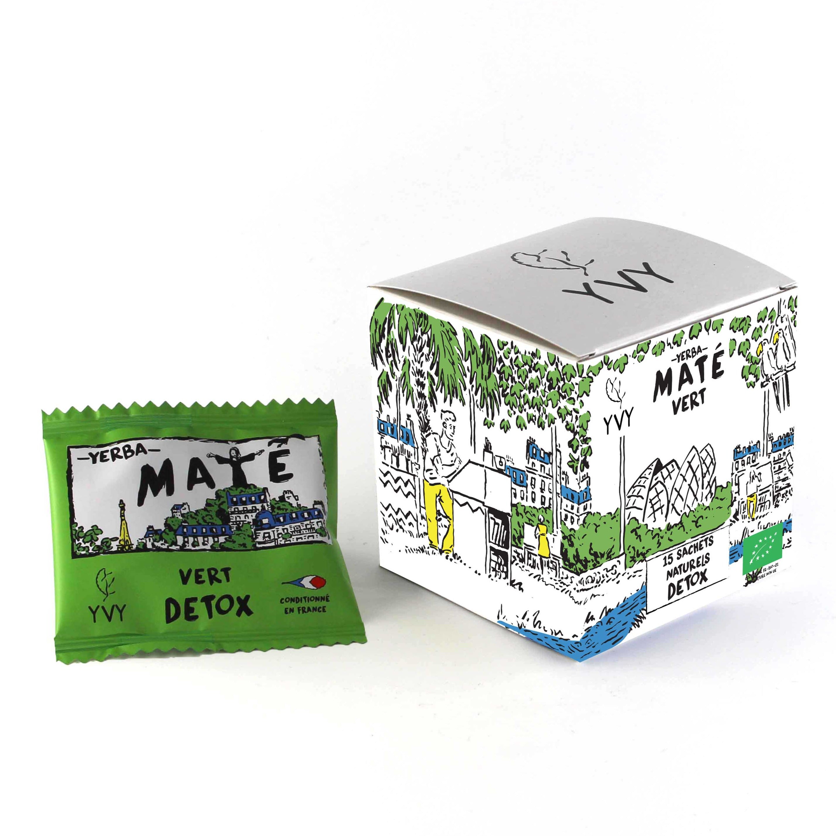 maté sachet infusette biodegradable yerba mate vert bio yvy mate