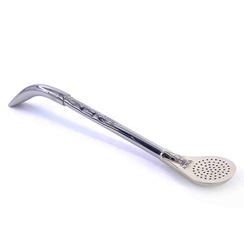 bombilla à maté gravée en alpaca yvy maté