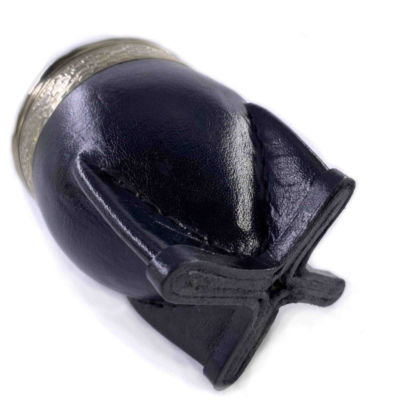 calebasse mate imperiale gravee alpaca et bronze noir yvy mate pied