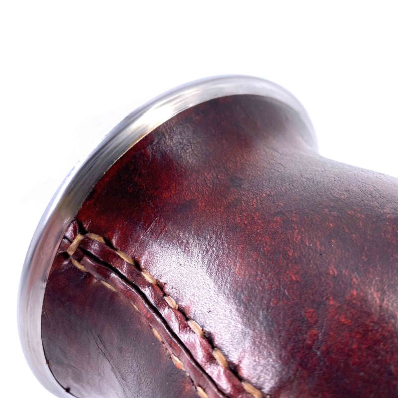 calebasse mate camionero acier inox cuir