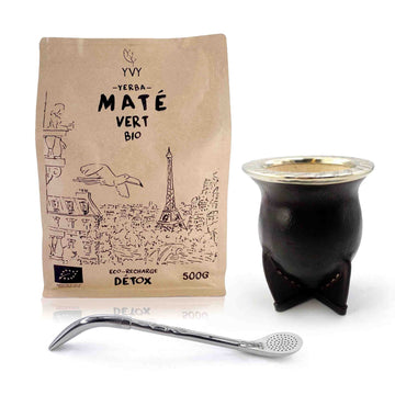 kit à maté camionero alpaca gravé yvy maté